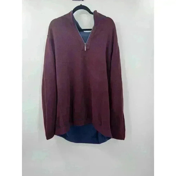 Tommy Bahama Flipshore Half-Zip Reversible Pull Over Sweatshirt Men's Sz 2XLT - Picture 5 of 7